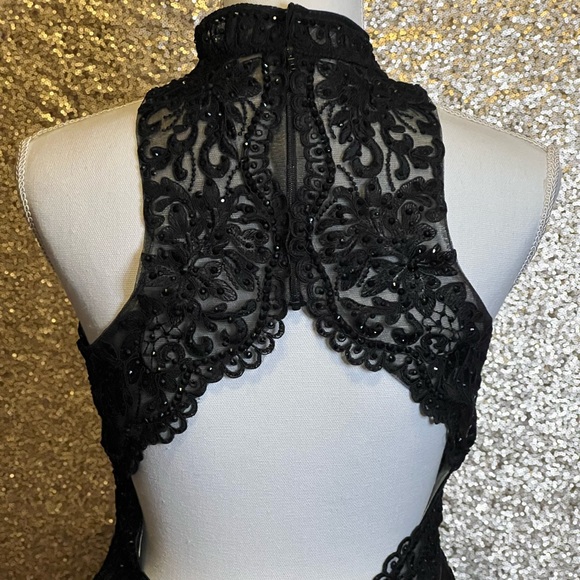 Black lace Dress; Evening Gown, Prom - Picture 8 of 9